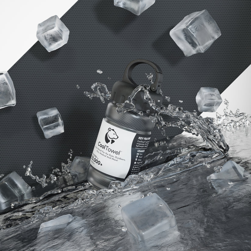 Cool Towel Bottle - Black