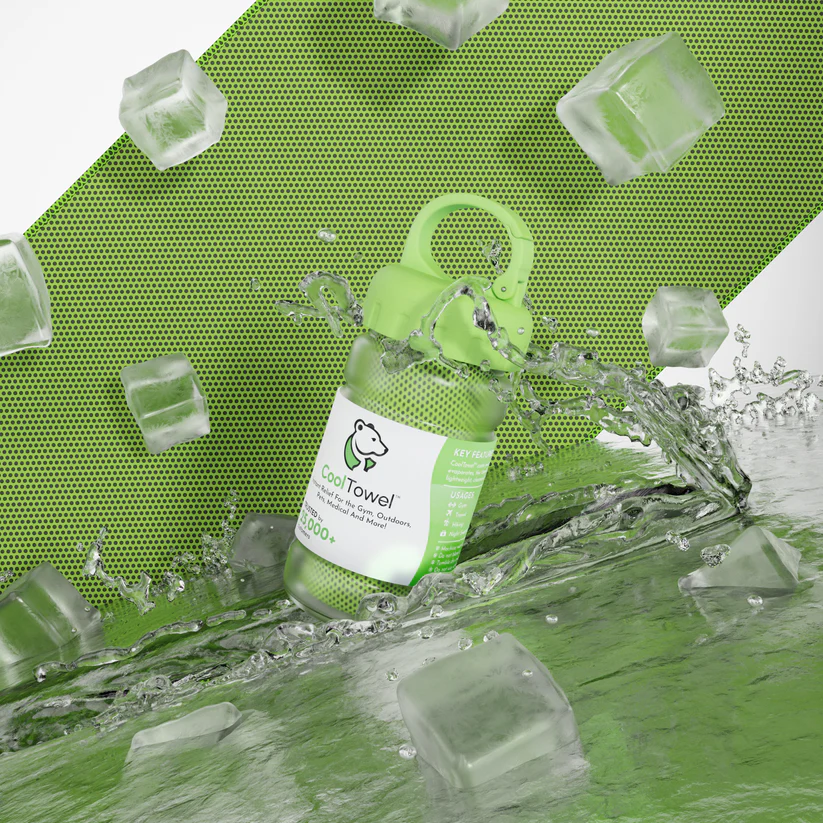 Cool Towel Bottle - Green