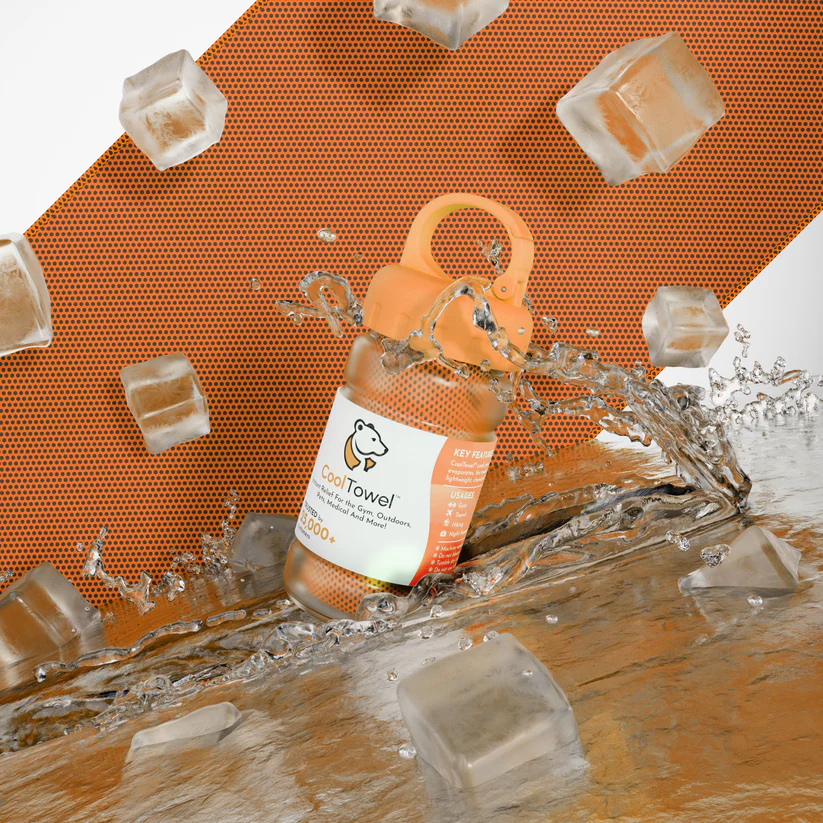 Cool Towel Bottle - Orange