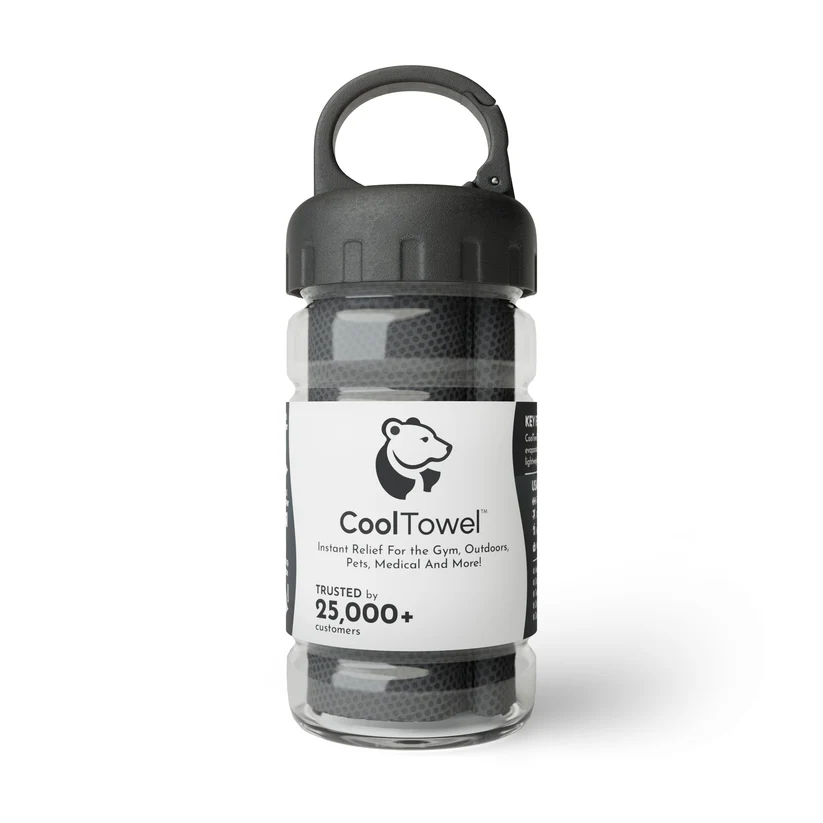 Cool Towel Bottle - Black