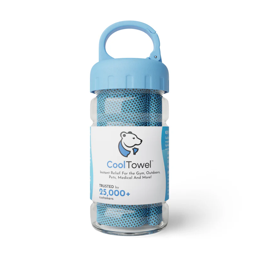 Cool Towel Bottle - Blue