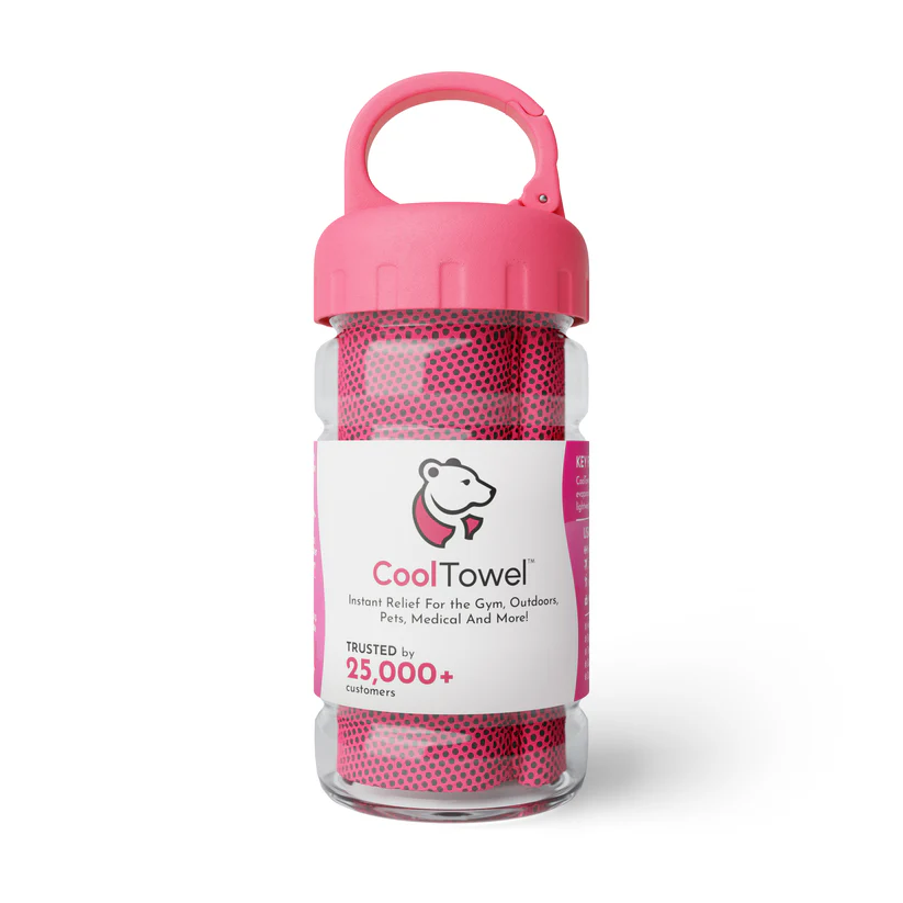 Cool Towel Bottle - Pink